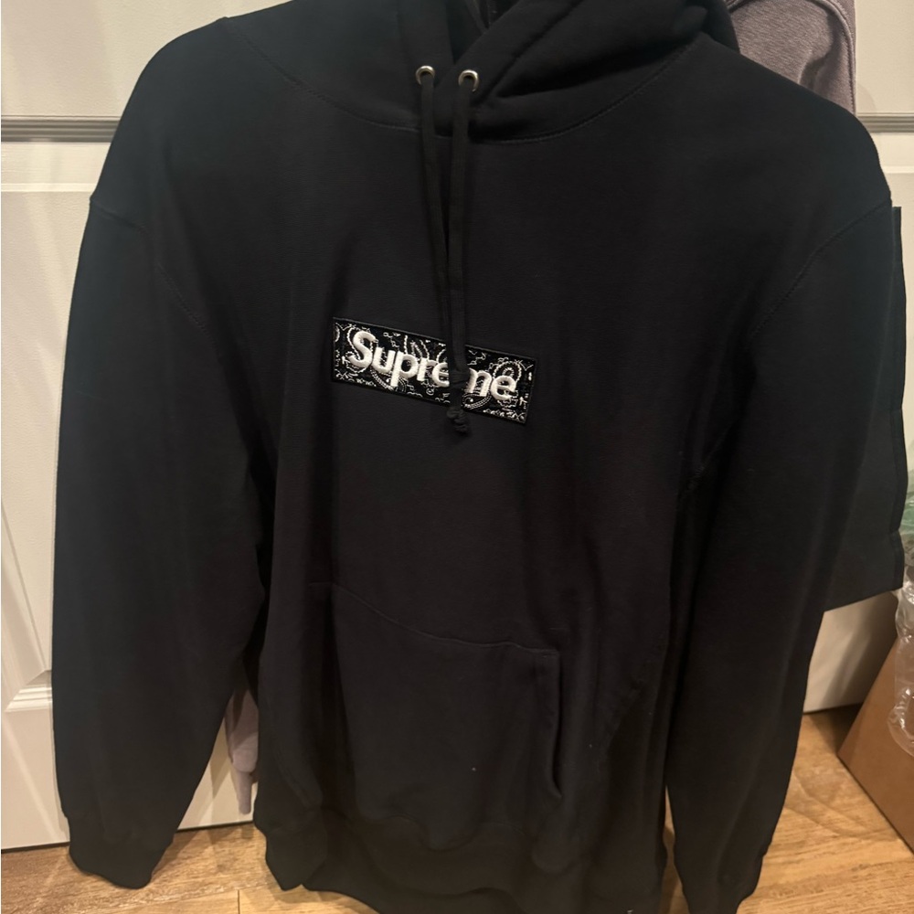 Supreme Black Logo Hoodie
